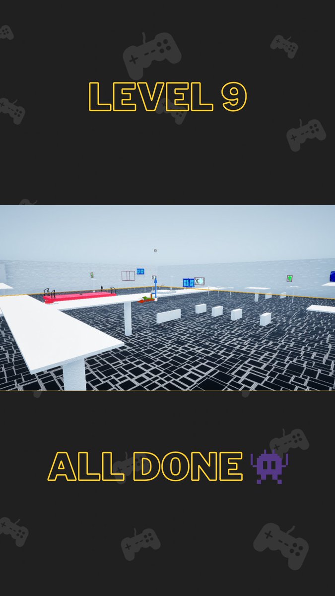 NoobsGames7's tweet image. Hi Guys! I would like to show you finished last level of my current game project! Do you think - 10 levels for PWYW game is enough? 🤔
#IndieGameDev #ue5 #UnrealEngine5 #IndieGameDevs #followfriday