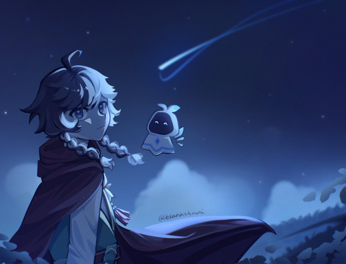 blankchuuni's tweet image. ded bard &amp;amp; venti ヾ( ￣O￣)ツ

(made this for the monthly vgen challenge cuz im trying to get a code :P)

#genshinimpact #venti #illustration #VGenCode