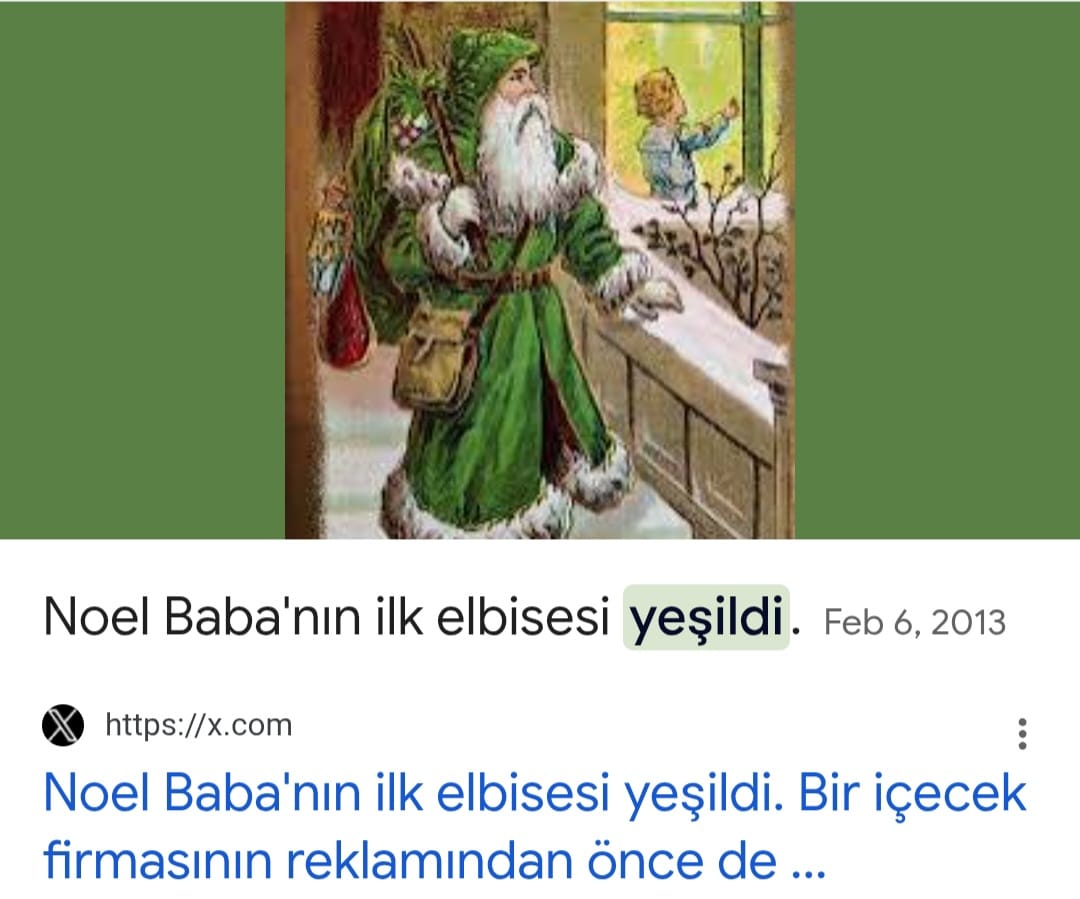 Kıyafeti önceleri, YEŞİL 'miş