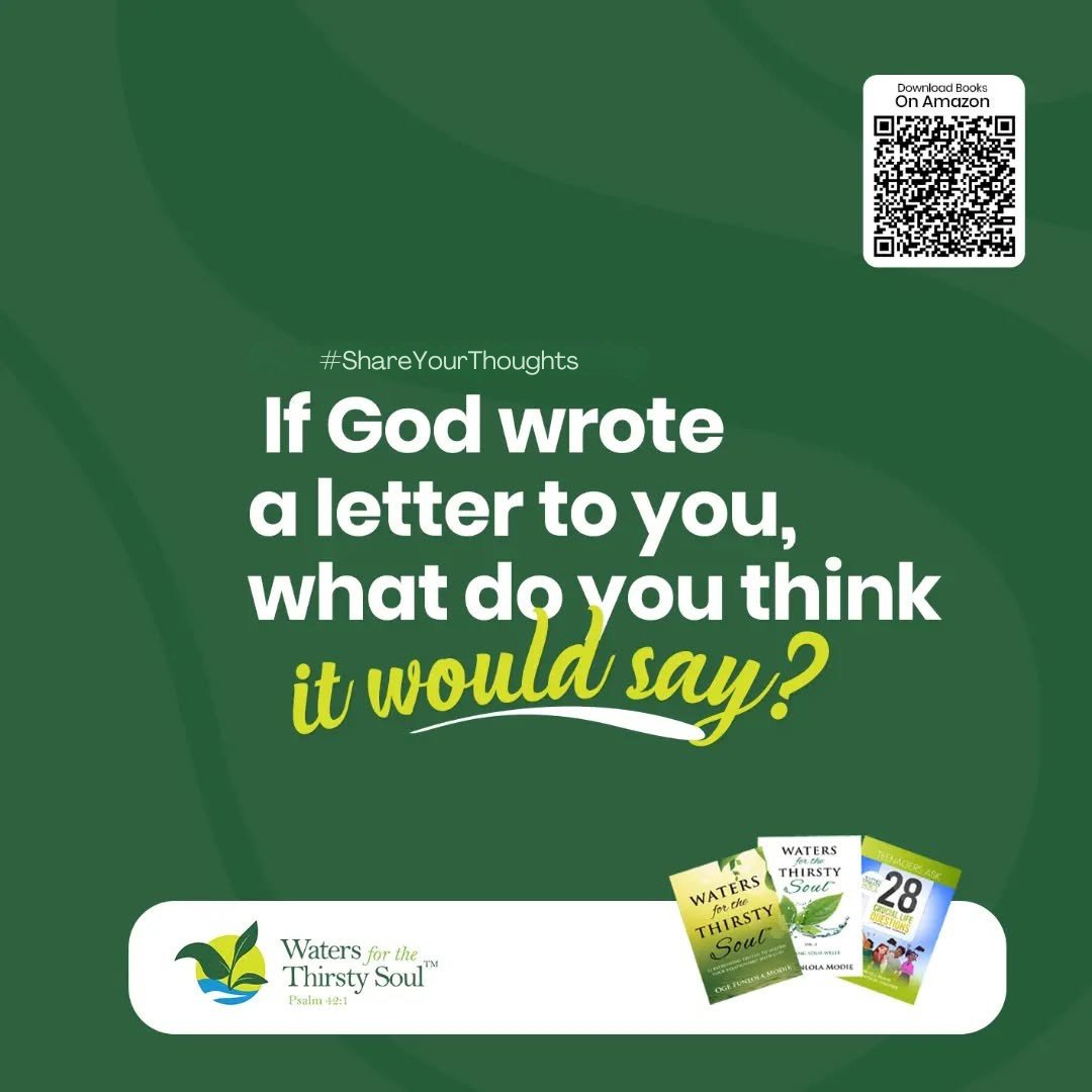 watersforsoul's tweet image. #ShareYourThoughts
 
Imagine receiving a personal letter from God. What would yours say?

#WatersForTheThirstySoul #FaithReflections #SpiritualGrowth #ThursdayThoughts #Inspiration #Faith #Hope #Trust
