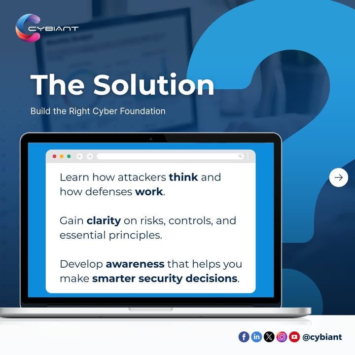 cybiant's tweet image. 🔒 Cyber threats are growing fast. Is your team ready? The #Cybersecurity Fundamentals course teaches practical skills to protect data, secure networks, and respond to attacks. Strengthen your skills and enroll today  👉 zurl.co/nTqYf 

#Cybiant #ISACA