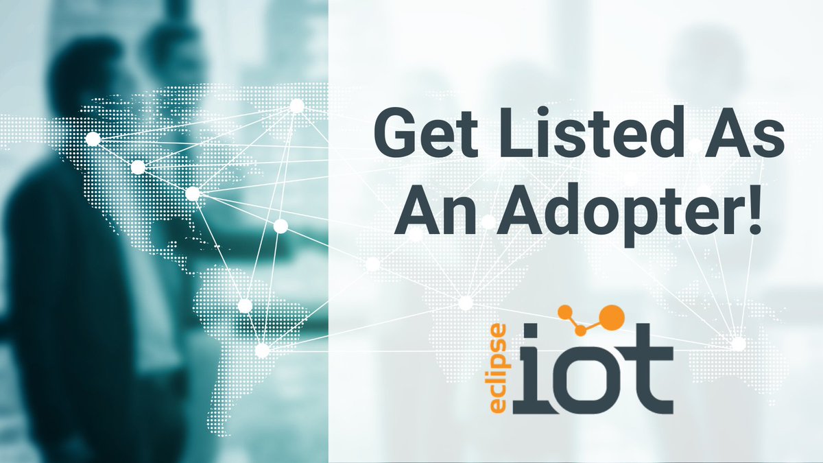 EclipseIoT's tweet image. 🌎 The community of #EclipseIoT Adopters is growing! Click here to get your company&apos;s logo added to our Adopters Page 
#opensource #IoT hubs.la/Q030jFQB0