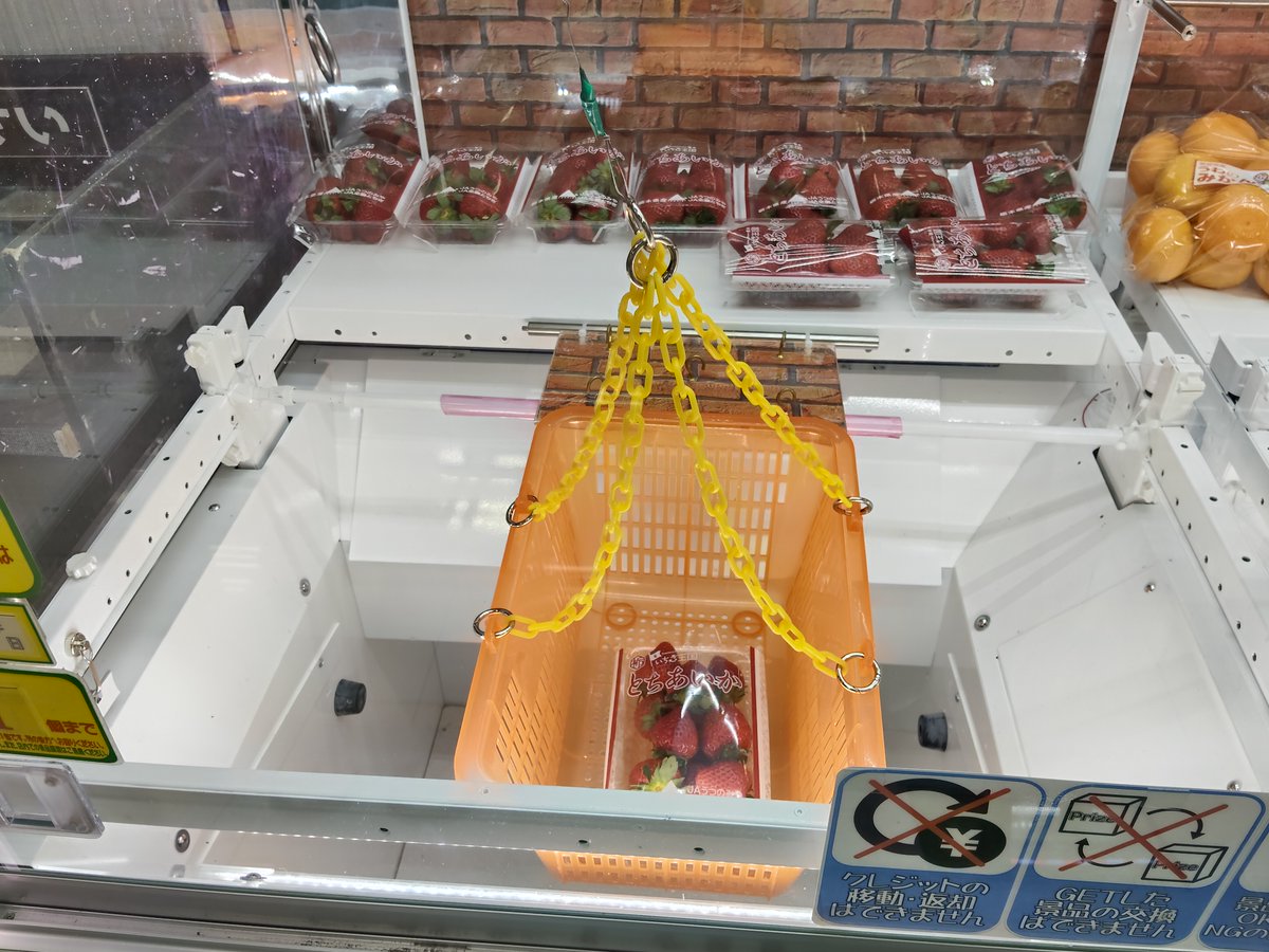 m_t_amuse's tweet image. 万代書店高崎店 プライズ情報 

 週末限定青果キャッチャー🍓📷 

野菜に引き続き、果物も稼働しております！

今週の果物は、りんご・みかん・いちご・キウイ🍎🍊
が登場！！

数に限りがありますので、お早めにご来店ください！！

 #万代高崎 　　#青果キャッチャー