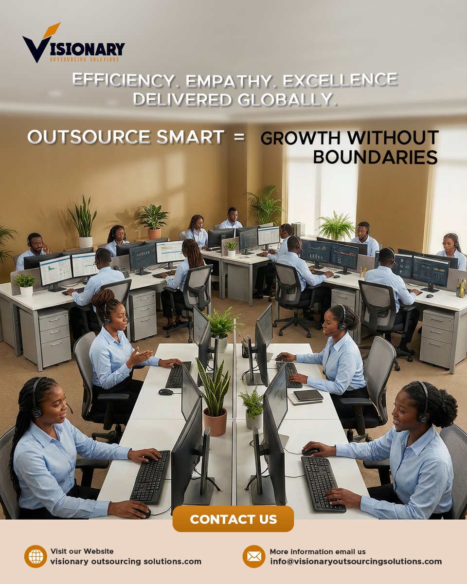 visionary_ltd's tweet image. 🎧 𝐄𝐟𝐟𝐢𝐜𝐢𝐞𝐧𝐜𝐲. 𝐄𝐦𝐩𝐚𝐭𝐡𝐲. 𝐄𝐱𝐜𝐞𝐥𝐥𝐞𝐧𝐜𝐞 — 𝐃𝐞𝐥𝐢𝐯𝐞𝐫𝐞𝐝 𝐆𝐥𝐨𝐛𝐚𝐥𝐥𝐲.

𝐀𝐭 𝐕𝐢𝐬𝐢𝐨𝐧𝐚𝐫𝐲 𝐎𝐮𝐭𝐬𝐨𝐮𝐫𝐜𝐢𝐧𝐠 𝐒𝐨𝐥𝐮𝐭𝐢𝐨𝐧𝐬,we give your 

✨ Reliable Teams • Streamlined Processes • Global-Grade Support

#OutsourcingSolutions