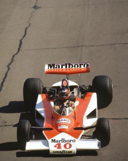 Gilles Villeneuve, McLaren, Silverstone, 1977. Photo: David Phipps.