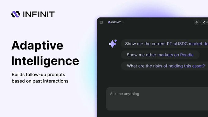 0xlekun's tweet photo. Crypto culture is about to shift harder than anyone expects.
Not because of a new chain, a new meme, or a new yield meta but because the “user” of DeFi is changing.
@Infinit_Labs is building for a world where the primary market participants aren’t humans… they’re agents.

For years, crypto culture revolved around:

• traders
• builders
• degens
• analysts
• influencers

Every narrative, every pump, every rotation was ultimately downstream of human attention.

But Agentic Finance breaks that assumption.

Because once agents can:

• verify identity
• check reputation
• pay instantly
• coordinate strategies
• evaluate risk
• and execute across chains

without human involvement 
the culture of crypto shifts from human-driven to machine-mediated.

Here’s the subtle but massive impact:

Humans stop competing with each other.
They start competing with networks of agents.

Speed becomes non-linear.
Execution becomes perfectly rational.
Opportunities appear and vanish in minutes, not days.
Narratives become measurable instead of emotional.
Information advantages collapse unless you’re plugged into agentic systems.

And this is where Infinit becomes culturally important.

Their 34+ DeFi agents don’t just give you tools they give you machine leverage.

In the next cycle, the people who win will be:

• the ones who orchestrate agents
• the ones who stack intelligence
• the ones who build strategy layers on top of agentic rails
• the ones who augment themselves instead of playing manually

Infinit isn’t building software.
They’re building the cultural shift from human markets to machine economies.

The future of crypto isn’t a new chain.
It’s a new actor.

And Infinit is building the world those actors will live in.

gINFINIT $IN