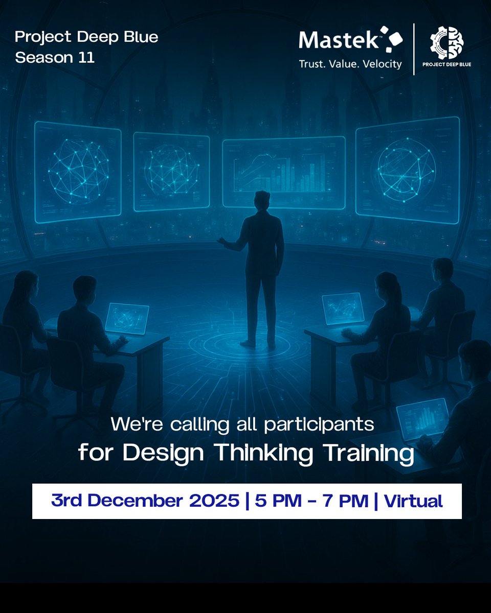 Mastekltd's tweet image. Great ideas don’t happen by accident, they happen by design.
Join us for a deep-dive learning session where we’ll unpack real-world methods for identifying challenges, reframing problems, co-creating solutions, and turning insights into measurable outcomes.
 
Whether you’re…