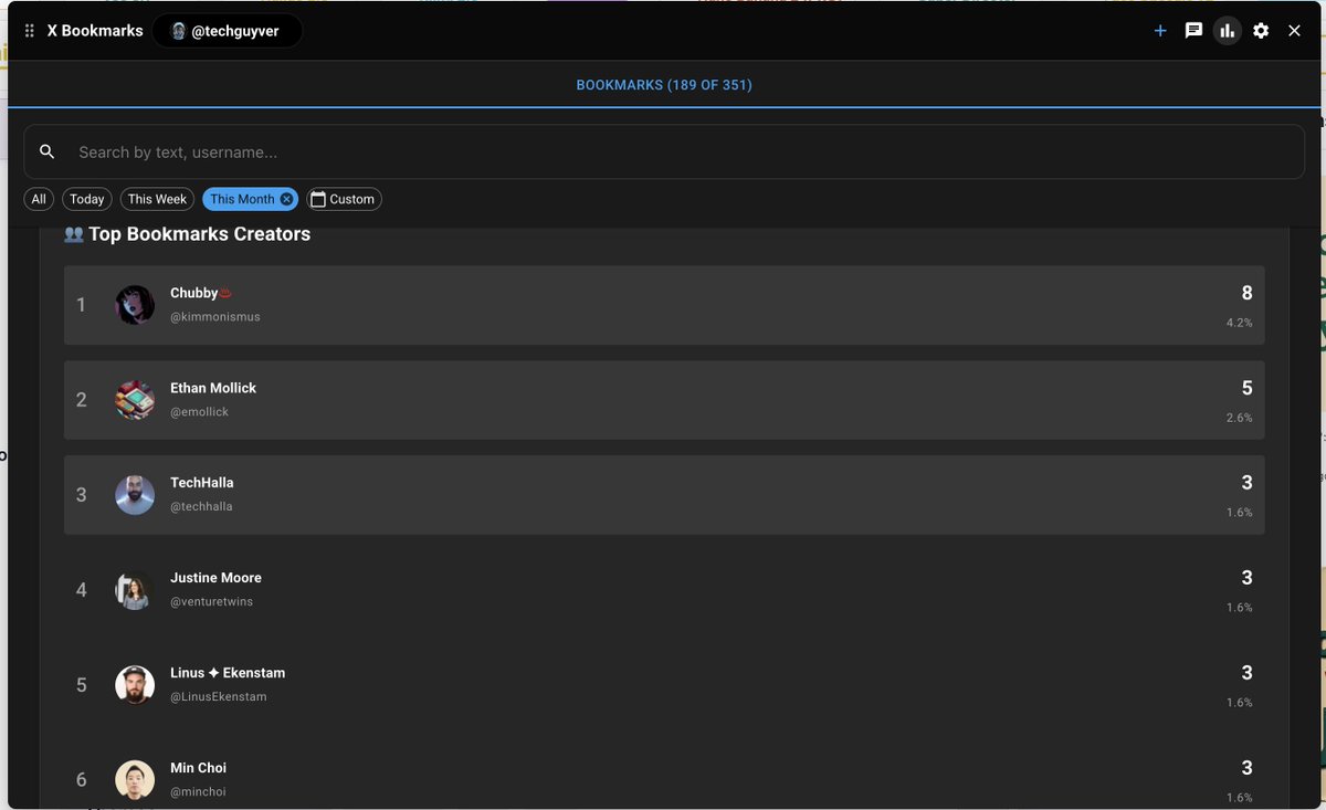 techguyver's tweet image. you can now see bookmark analytics for your bookmarks here on X on @supercreatorai