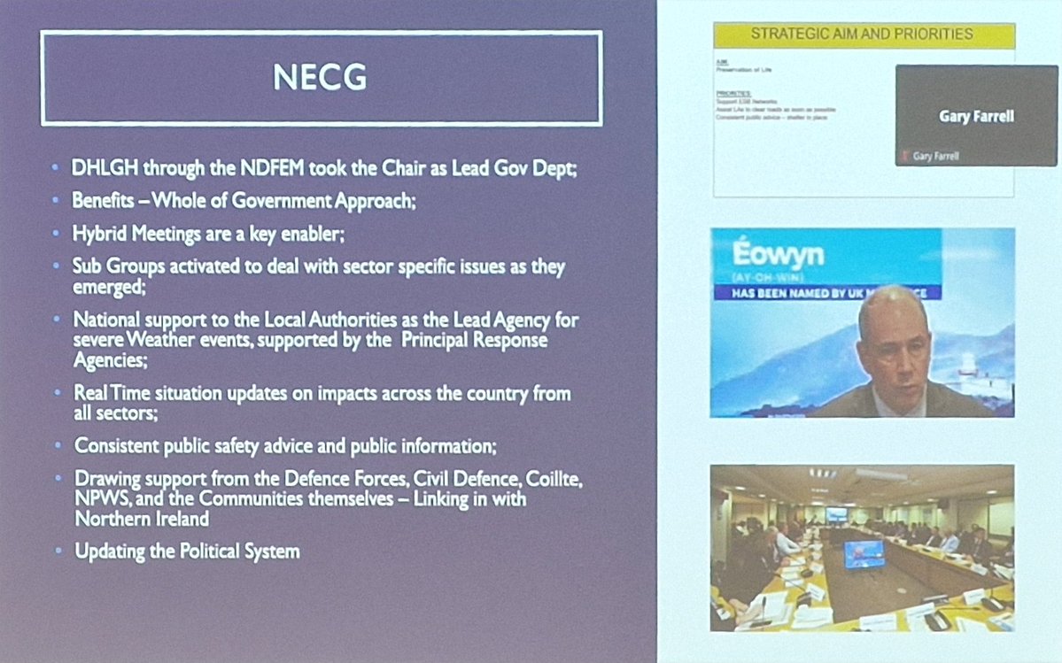 Paul Rock explains the strategic level, cross governmental, interagency coordination that takes place during a severe weather response. He provided his insights at this mornings <a href="/emergencymii/">Emergency Management Institute Ireland - EMII</a> breakfast briefing hosted in <a href="/BusinessDCU/">DCU Business School</a> .
