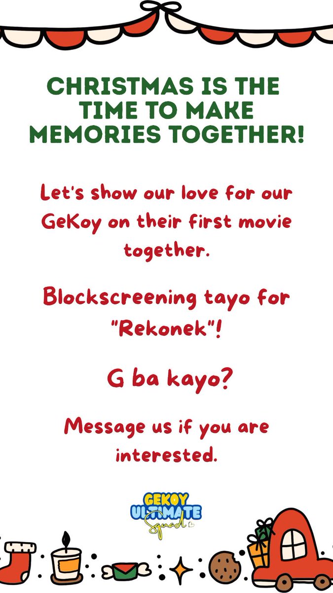 GekoySquad's tweet photo. Speaking of...sabay-sabay tayo manood?! Game?

GEKOY RekonekSaPasko
REKONEK POSTER DROP https://t.co/MtFt5SarVi