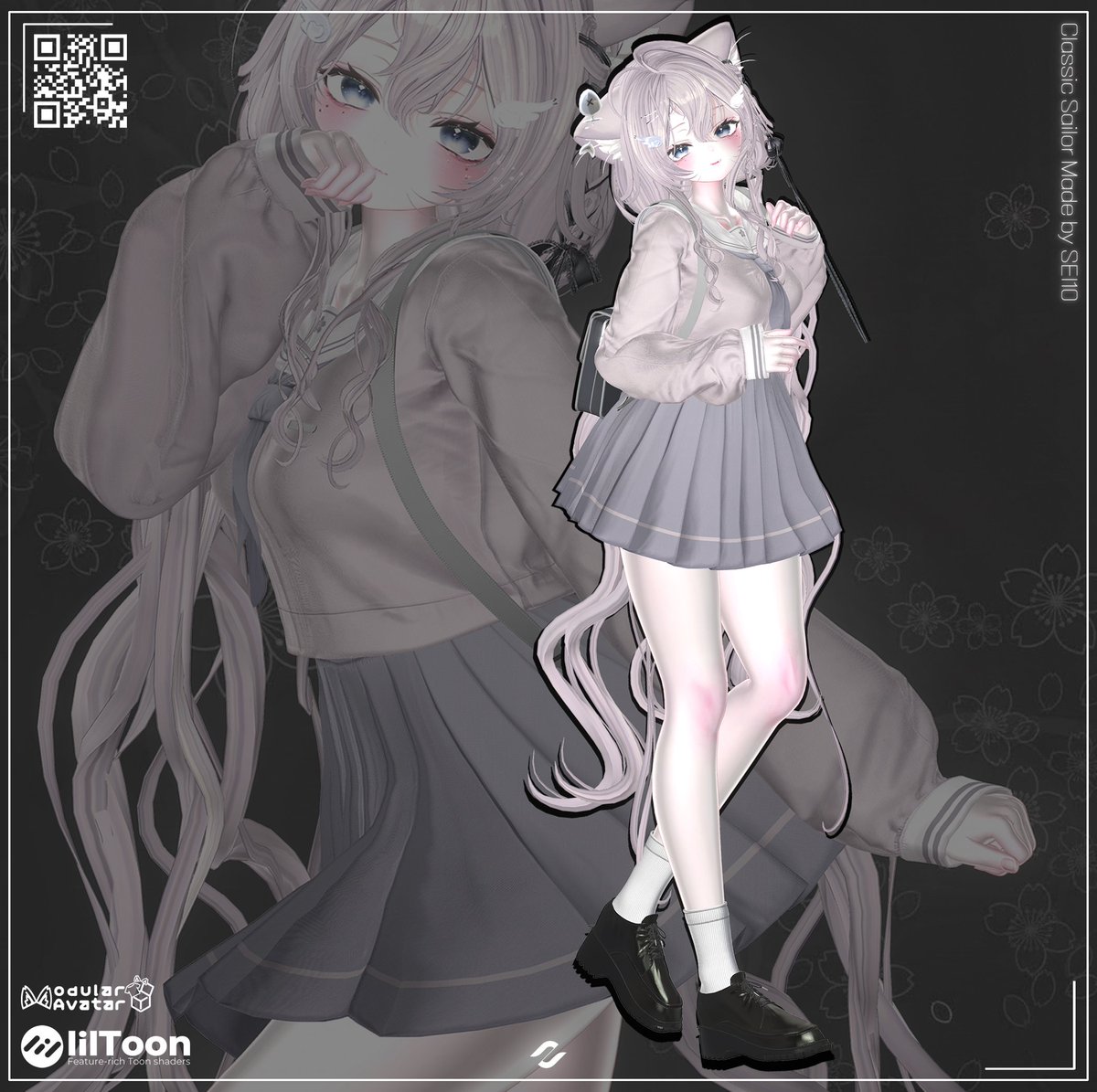 SEI10_VRC's tweet image. 新作「Classic Sailor Vol.2」リリース！ 基本のセーラー服の魅力をしっかり再現しました！✨

RT &amp;amp; FOLLOW EVENT!! ～12/12 

抽選で10名様にFull setをプレゼントします！✨

sei10.booth.pm/items/7701669 

Full=1280円 個別 =640円 

 #VRCHAT #boothPM  #BOOTH