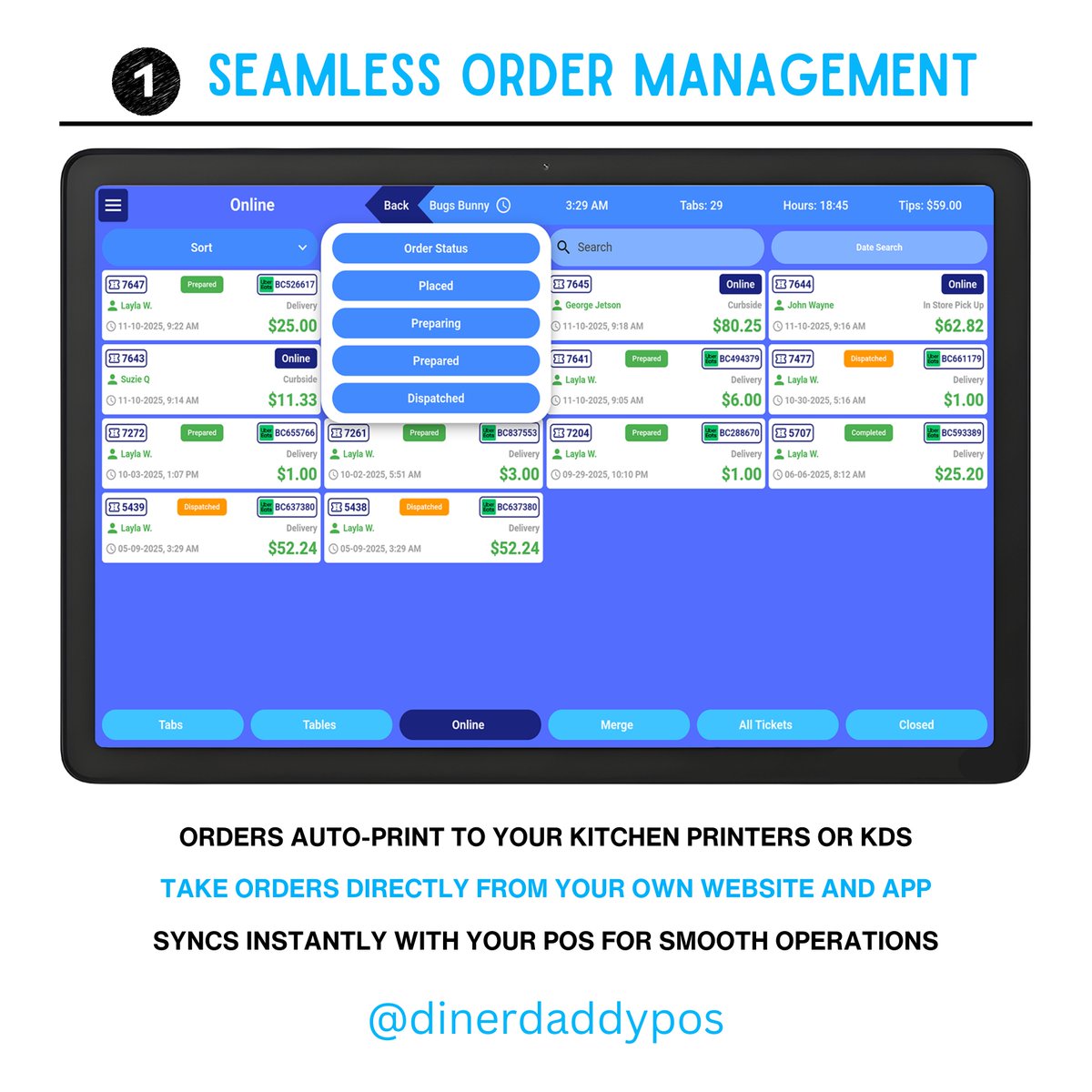 dinerdaddypos's tweet image. 👋 Meet DOLO: Your branded ordering hub. 

Customize your URL &amp;amp; colors while syncing orders instantly to your POS. Stop losing money to third-party fees and keep your profits. 

Seamless. Branded. Profitable. 🚀

#DinerDaddy #POS #POSSystem
