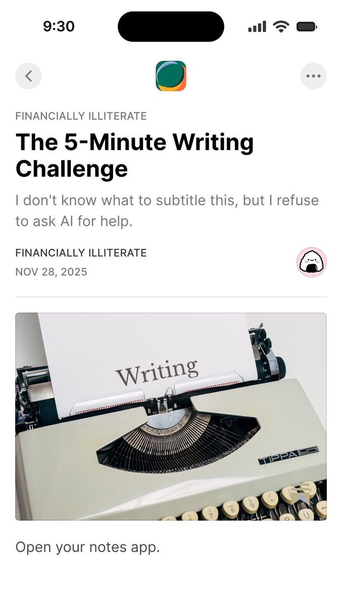 financiallyilli's tweet image. The timer starts now.

open.substack.com/pub/financiall…

#substackwriting 
#substack 
#writing 
#writingchallenge
