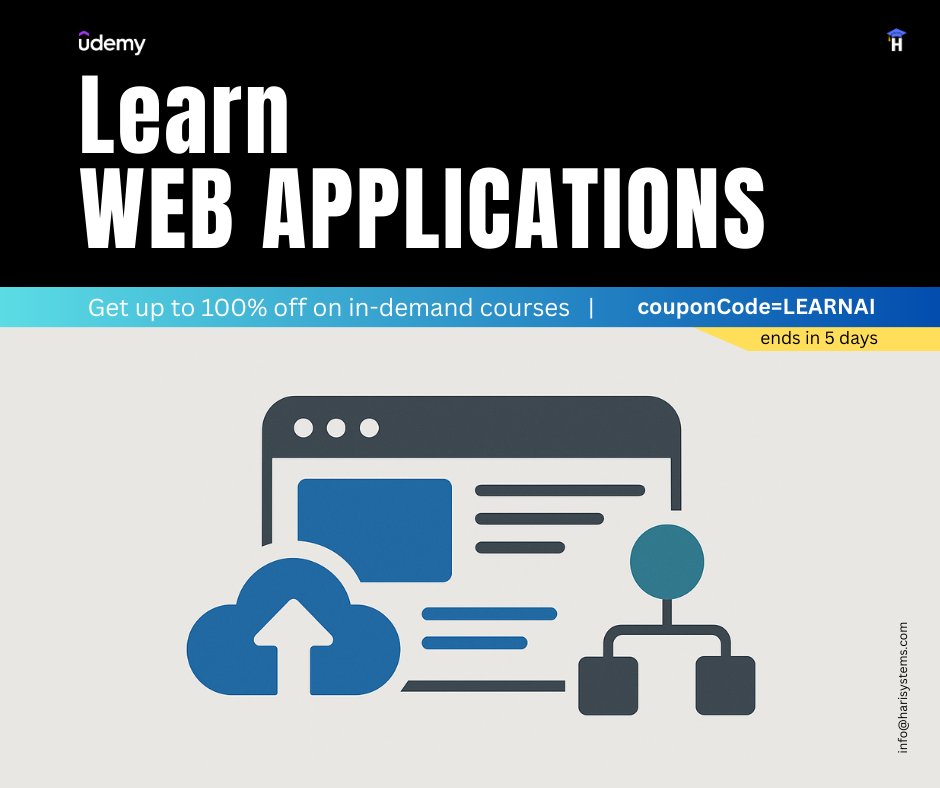 metlasudha's tweet image. Web Applications for Everybody Specialization on Development
udemy.com/course/web-app…
#webapi #development #ai #blackfriday #offer #udemy #free #harisystems