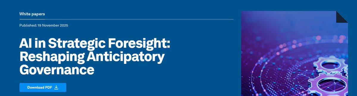 📄Read here the new World Economic Forum (<a href="/wef/">World Economic Forum</a>) in collaboration with the OECD report "AI in Strategic Foresight: Reshaping Anticipatory Governance" 👉 bit.ly/3JX7XWZ