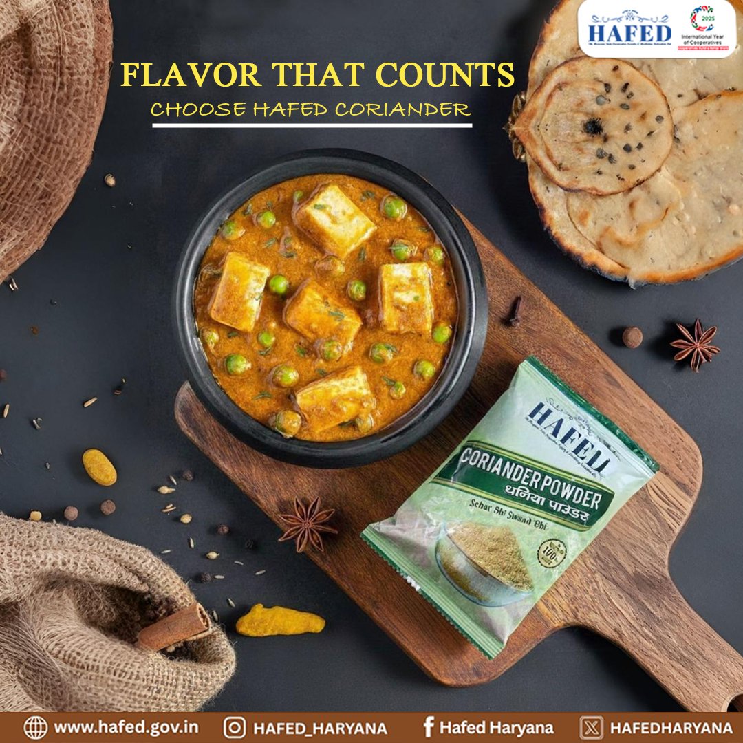 hafedharyana's tweet image. Make your next meal unforgettable. Start with HAFED.

#CookingTips #IndianRecipes #HAFEDPowder #SpiceLover #KitchenEssentials