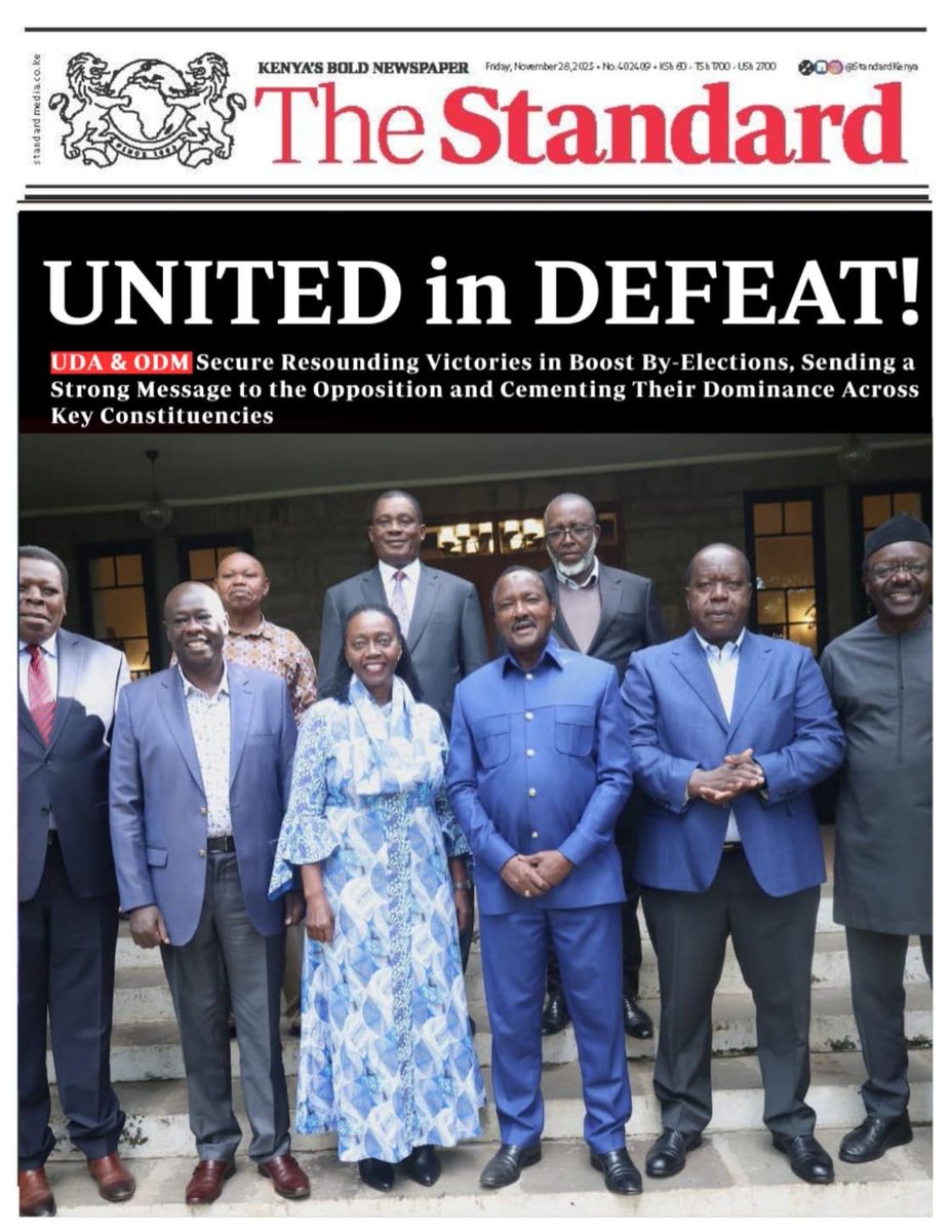 Nayoma_ke's tweet photo. As UDA Wins, the by elections revealed leadership gaps in the opposition. There was no central message and no coordinated approach. A team without direction is always exposed at the ballot. #UnitedInDefeat 
 https://t.co/FHcqpgxdrT