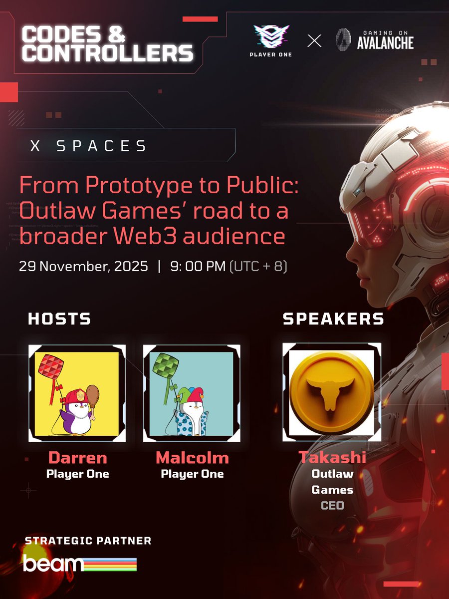 PlayerOneBit's tweet image. 🔥 From Prototype to Public: Outlaw Games’ road to a broader Web3 audience

Meet Takashi @numeisme , CEO of Outlaw Games. A crypto veteran since 2016 with experience at Oaktree Capital, DNA Fund, and as an active angel investor, he’s steering Outlaw’s Web3 action and…