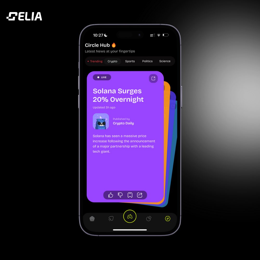 Celia_Finance's tweet image. The Circle News Hub🔥🗞️will be fully integrated into the Celia App.
Users will be able to stay updated with the latest in crypto, politics, sports, entertainment, and more, all in one place and even earn Celia Tokens while staying informed.

More updates are coming soon! 🖤
