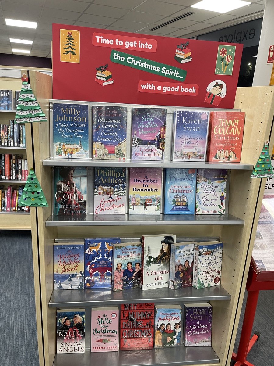 BlackheathLib's tweet image. To ring in December, we have some festive themed displays at #BlackheathLibrary with lots of cozy, wintery books! Check out a chilling mystery or a heartwarming Christmas romance to read over the holidays! 📚 @GreenwichLibs @Royal_Greenwich @Better_UK #LoveYourLibrary