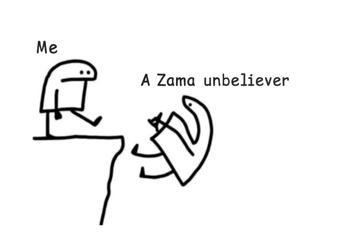 mayorofweb3_ai's tweet image. My daily routine:

✔️ Wake up

✔️ Pray

✔️ Eat

✔️ Create @zama content

✔️ Boost every zama post like my life depends on it

✔️ Watch unbelievers fall off the cliff of ignorance

✔️ Sleep

Repeat. 

#ZamaCreatorProgram