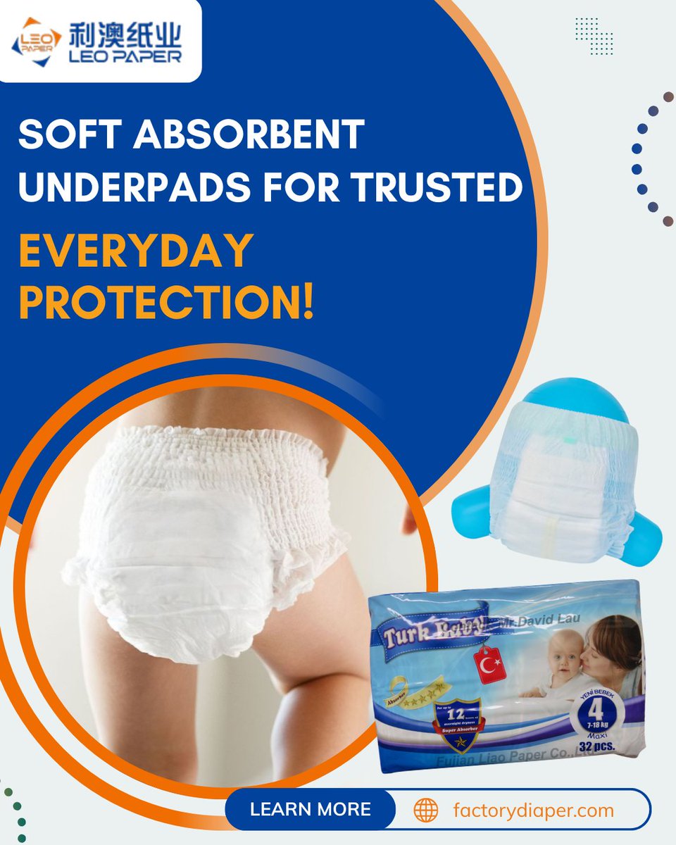 factorydiaper's tweet image. Keep your space clean and comfy with Factory Diaper’s soft, absorbent, leak-proof disposable under pads ideal for home or care use. 

Shop now: factorydiaper.com/product-catego…

 #HygieneEssentials #CleanLiving #FactoryDiaper