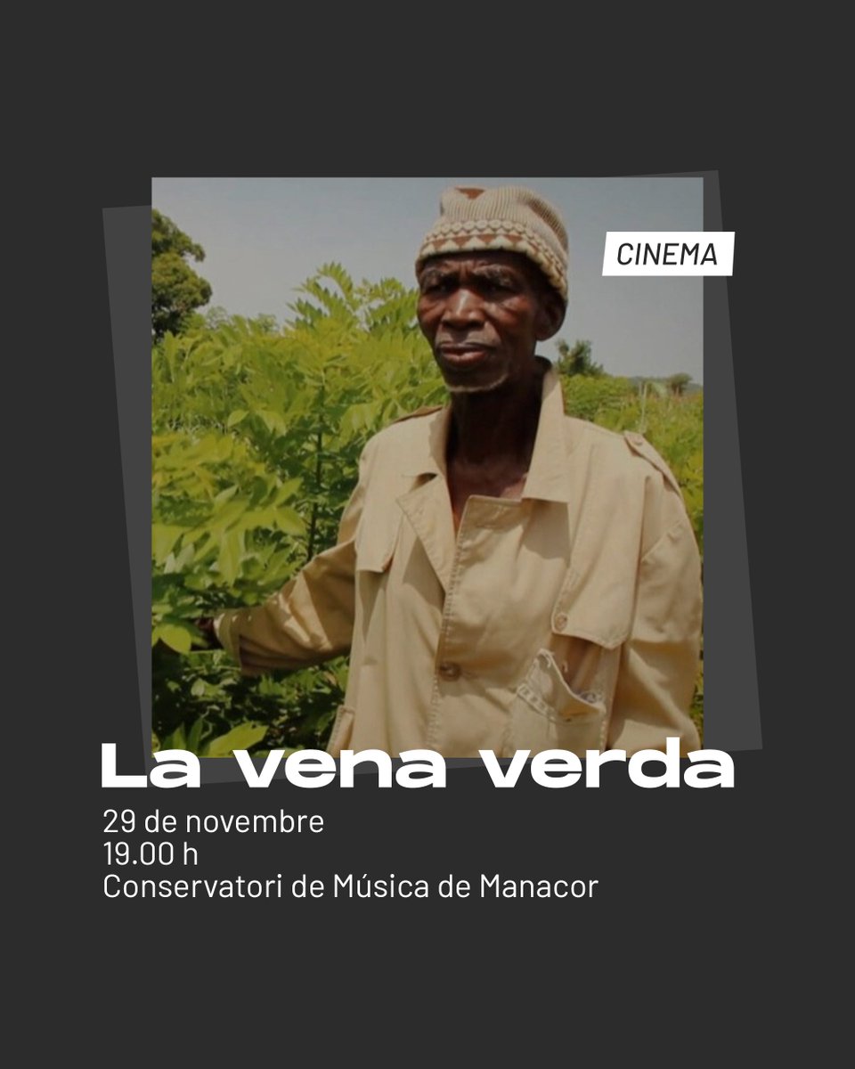 🟨 Documental que ens endinsa al cor de l’Àfrica Occidental, on la crisi ecològica i social del model agrícola industrial xoca amb la força regeneradora de les comunitats locals.

Més informació i venda  d’entrades: enviumanacor.com/esdeveniments/…

#enviu #manacor #mallorca