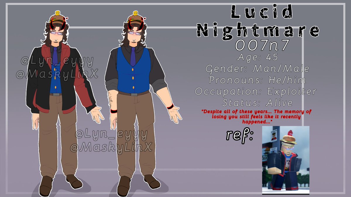 Lyn_Eyyy's tweet image. #007n7 #twotime #chance #robloxart

Reuploading this version in this account.