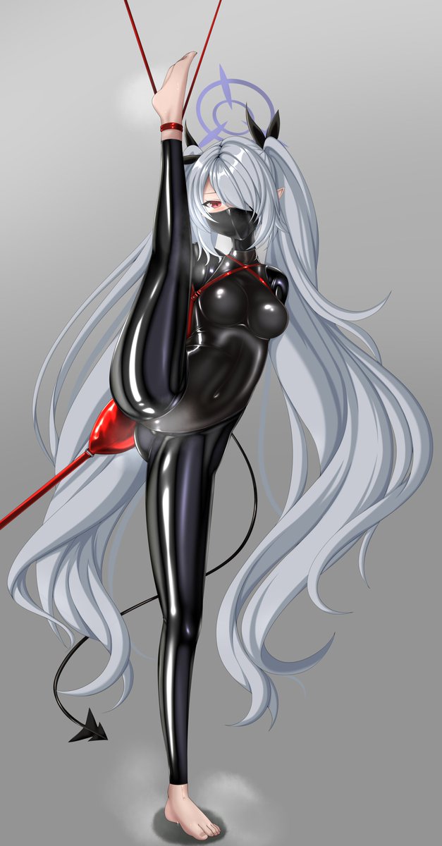 #いいツヤの日
ブルアカキャラのぴちテカ拘束絵です 