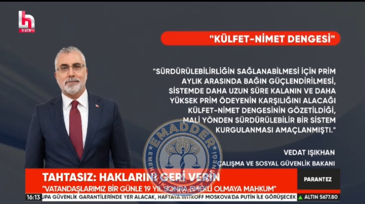 SÜRDÜRÜLEBİLİRLİK

BUGUNÜN İHTİYAÇLARINI karşılarken gelecek nesilleri koruyacak üretim ve tüketimdir

Yani BUGÜNÜN İHTİYAÇLARI sürdürülebilirliğin önemli parçasıdır.

Bu nedenle KADEMELİ EMEKLİLİK sürdürülebilirliğe ENGEL yada KÜLFET DEĞİLDİR

<a href="/isikhanvedat/">Prof. Dr. Vedat Işıkhan</a>
#KademeKülfetDeğilHak