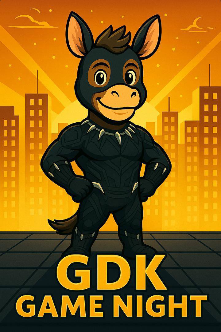 $GDK maintains a positive attitude at all times. 

 This Friday is #DonkeyHerd Game Night 🎮✨

There will be clutch moments, trivia craziness, competitiveness, and laughter. The controller beast?  A master of trivia?  Are you only drawn to the hype?  🫏⚡  

Friday: Community,