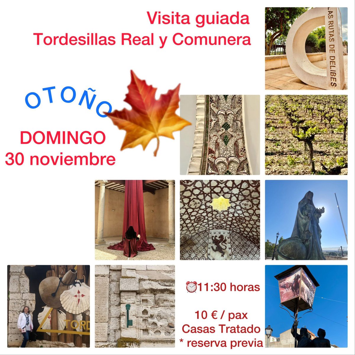 🙋🏽‍♀️Este domingo 30 de noviembre en #Tordesillas, VISITA GUIADA “Tordesillas Real y Comunera”. Recorrido por nuestro casco histórico, con guías oficiales de Castilla y León. 

Imprescindible reserva previa : 
☎️ wp 609 880 729 
🌐 indra6.com 
#guiasoficialesdeturismo