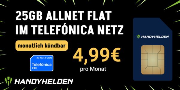 MonsterDealz's tweet image. 🔥 TOP Black Friday Deal: 25GB 5G Allnet‑Flat im o2‑Netz für nur 4,99€/Monat (mtl. kündbar)! ✅ VoLTE &amp;amp; WLAN‑Call + 6 Monate waipu.tv gratis. Anschlusspreis 9,99€. Jetzt sichern: monsterdealz.de/?p=1444542 #BlackFriday #Deal #o2 #Handy