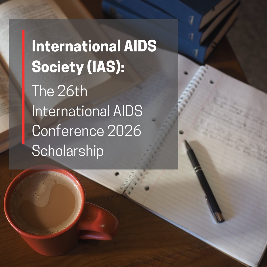 opportunitiesfy's tweet photo. 👉Applications open: AIDS 2026 Scholarship — for individuals 18+ in the HIV field.
✔ In-person or virtual
✔ Travel + accommodation for selected in-person scholars
✔ Free IAS membership

🗓️Deadline: 27 Jan 2026
🔗https://t.co/OUz2IqCvg0

#AIDS2026 #HIV #IASConference https://t.co/rqz0ze2hhR