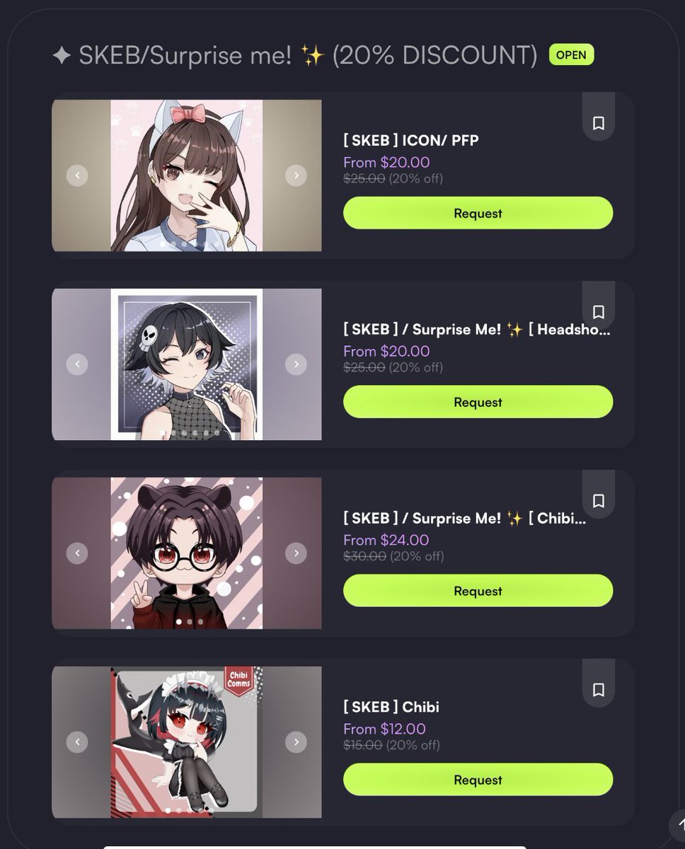 🎉 End of Year Special Discount! 🎉

Hewwo everyone~ (≧◡≦)
For a limited time, ALL my VGEN services are on DISCOUNT!!
Including Live2D Models, PNGtuber &amp; PNGtuber+, Furry Illustrations, Emotes, Skeb, and so much more~

Grab your slot before it’s gone! (｡•̀ᴗ-)✧
#VGenComm