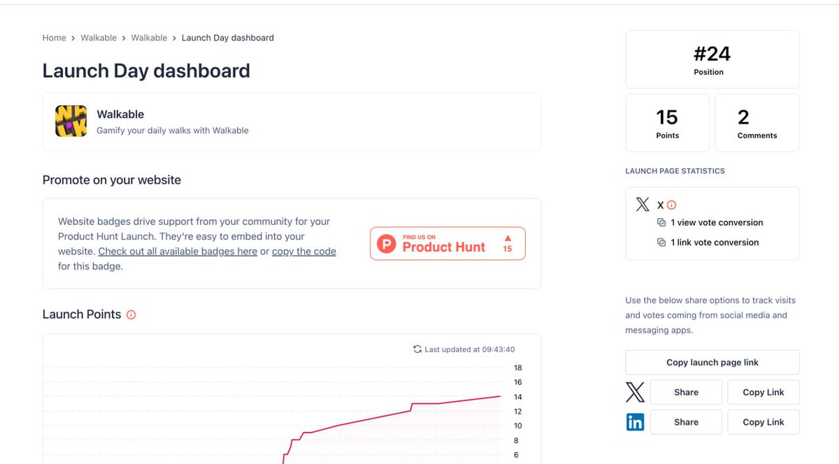 Walkable App tweet media
