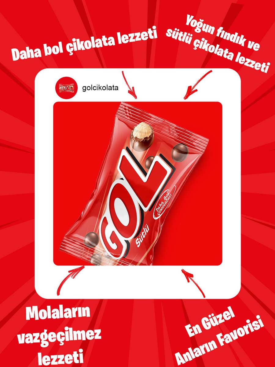 Yoğun fındık, bol sütlü çikolata ve efsane lezzetiyle GOL Sütlü Çikolatalı Draje; her anın vazgeçilmez tadı!❤️

#Gol