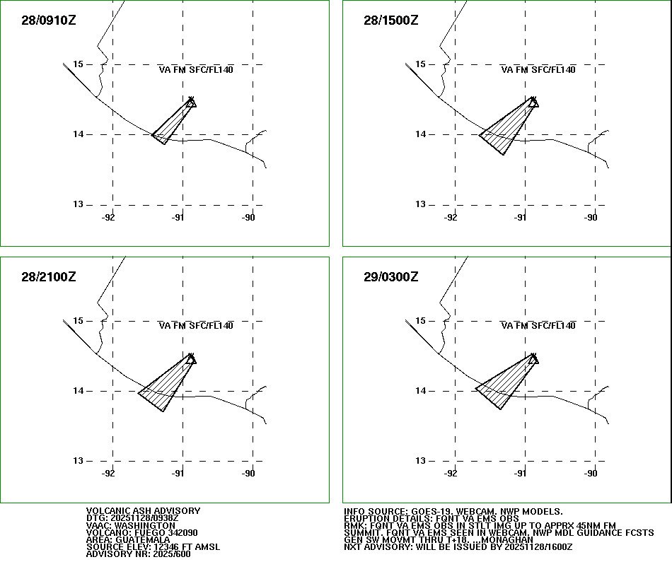 WashVAAC's tweet image. Updated #ash advisory for #Fuego: ospo.noaa.gov/VAAC/ARCH25/FU…