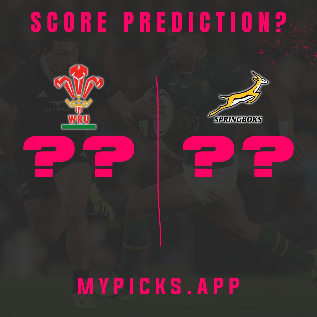 The Boks are back and Cardiff is calling 🇿🇦🇯🇪
What’s your score prediction for Wales vs South Africa?
Submit now on 👉 mypicks.app
#Rugby #Springboks #Wales #MyPicks #WALvRSA