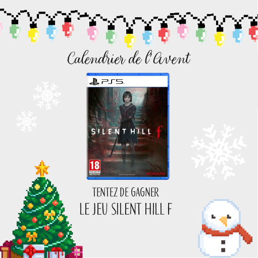 HypergamesA's tweet image. #CONCOURS 
Jour 1 du Calendrier de l'Avent Hypergames  🎅

Pour participer : 
➡️RT+Follow @HypergamesA 
➡️Like+Commente avec le #silenthillf 

TAS le 01/12 à 17h.

Règlement : hypergames.com/11/2025/calend……ames-2025-jour-1/