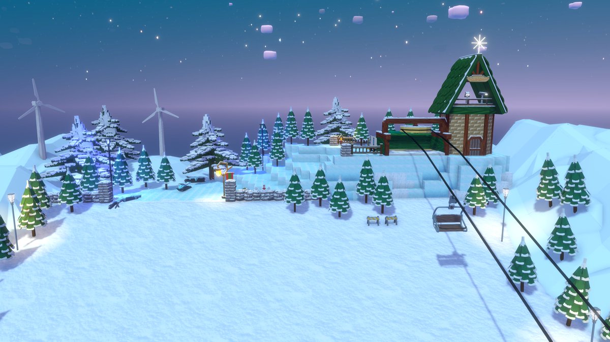 Iceland really lives up to its name❄️they even have a full ski resort here!  

All these tiny details, absolutely coooool.  

#TSB #Voxel <a href="/TheSandboxGame/">The Sandbox</a> 

게시물 번역하기