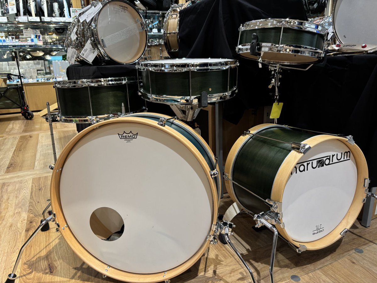 harudrum1's tweet photo. 明日から島村楽器名古屋パルコ店でドラムショーがスタート！
haru drumもたくさん展示してあります！
ドラムセットも展示中！
是非お手に取ってくださいー！
 #ドラムショー2025 https://t.co/gwM42b3dm3