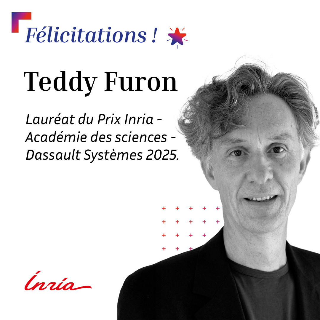 Inria's tweet image. 🏆Bravo à Teddy Furon (@Inria_Rennes), lauréat du Prix de l&apos;innovation @Inria-@AcadSciences-@Dassault3DS  : inria.fr/fr/teddy-furon…

Teddy Furon est connu pour ses travaux sur le tatouage numérique qui permet de protéger des images, des vidéos, des audios, etc.