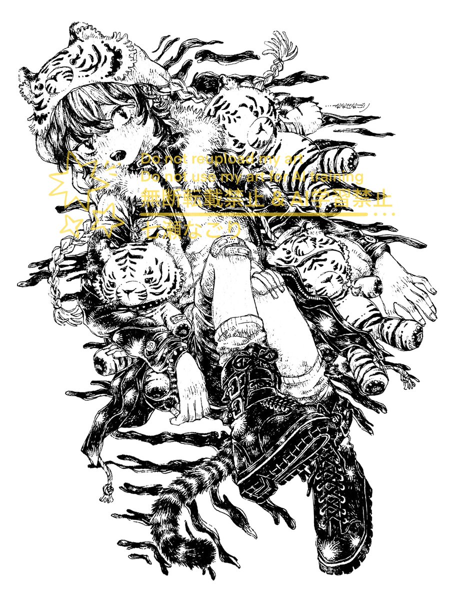 一般ウケはしないけど自分は好きだなと思って欲しい モノクロペン画の