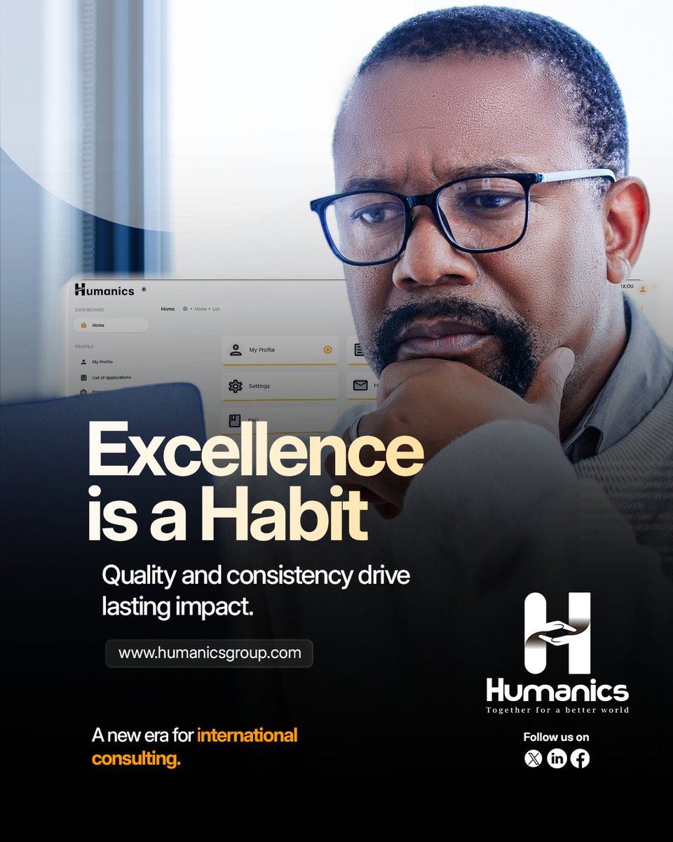 humanics_global's tweet image. When excellence becomes a habit, transformation follows.
We help organizations strengthen their vision, processes, and execution.

Step into the future of consulting.

humanicsgroup.com

#HumanicsGlobalAdvisors #Consulting #Humanics #Excellence