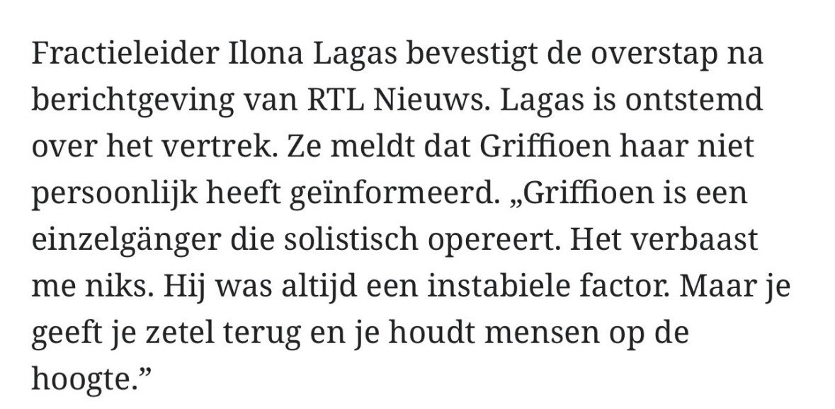 ChrisAalberts's tweet image. Wat een beroerde reactie van Lagas op haar vertrokken fractiegenoot. #BBB