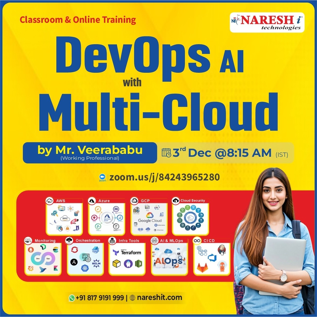 KattaSairamesh's tweet image. 🚀 Kickstart your cloud journey with our DevOps with Multicloud training!

👨‍🏫 Led by Mr. Veerababu

📅 3rd–5th December | 8:15 AM (IST)
🔗 Register Now: tr.ee/J9cTxD

#DevOps #MultiCloud #CloudEngineering #TechTraining #UpskillNow #NareshIT