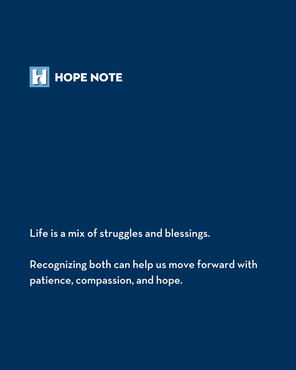 HopeWayCLT's tweet image. #HopeNote

life is a mix of struggles and blessings. 

Recognizing both can help us move forward with patience, compassion, and hope.