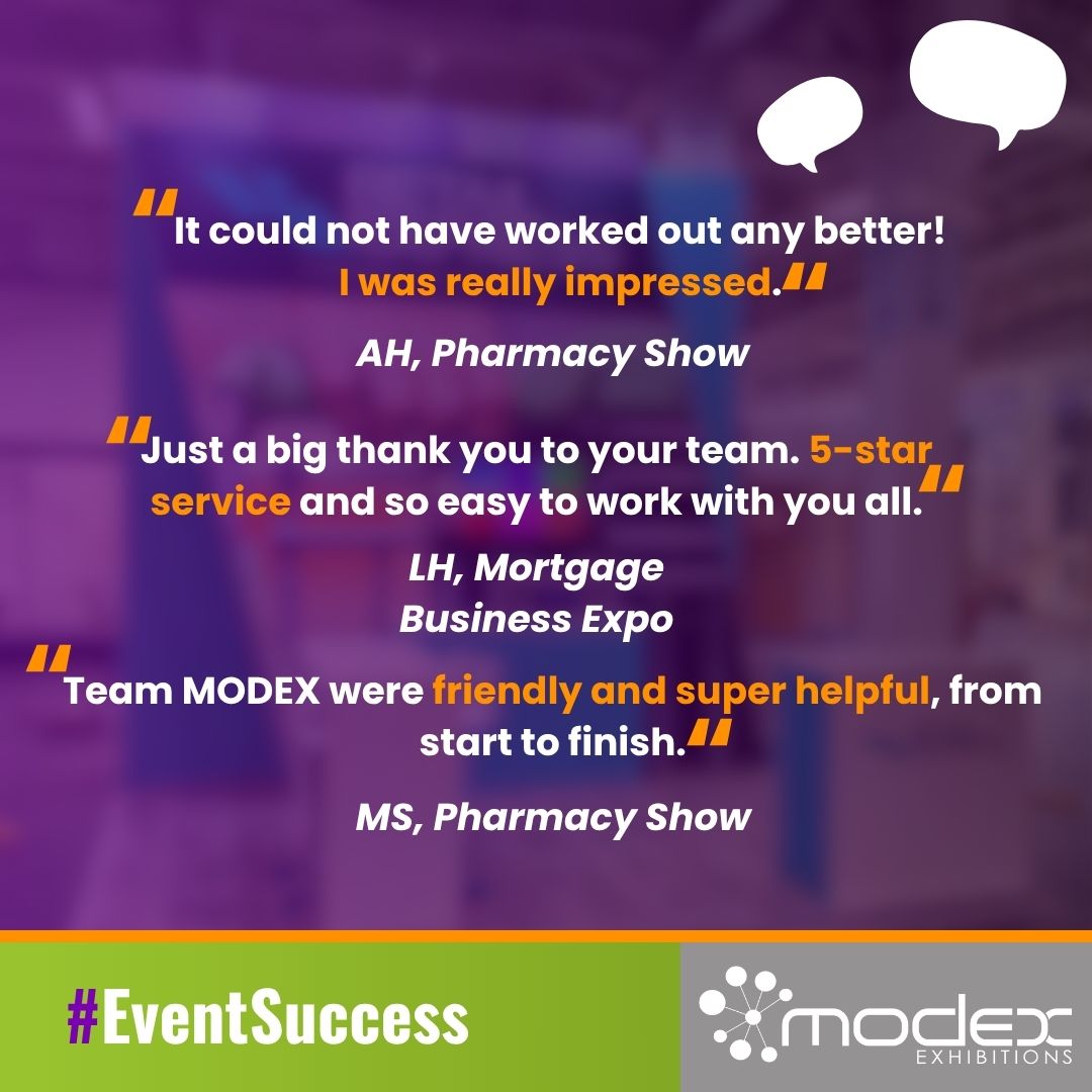 Modex_News's tweet image. Friday feedback 28.11...
modexuk.com
#modex #modexexhibitions #eventprofs #events #exhibitions #weareevents #wemakeevents #exhibitionservices
