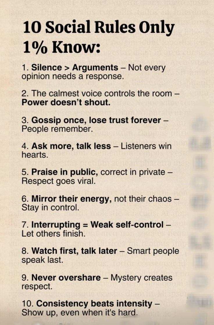10 Social Rules Only 1% Know: